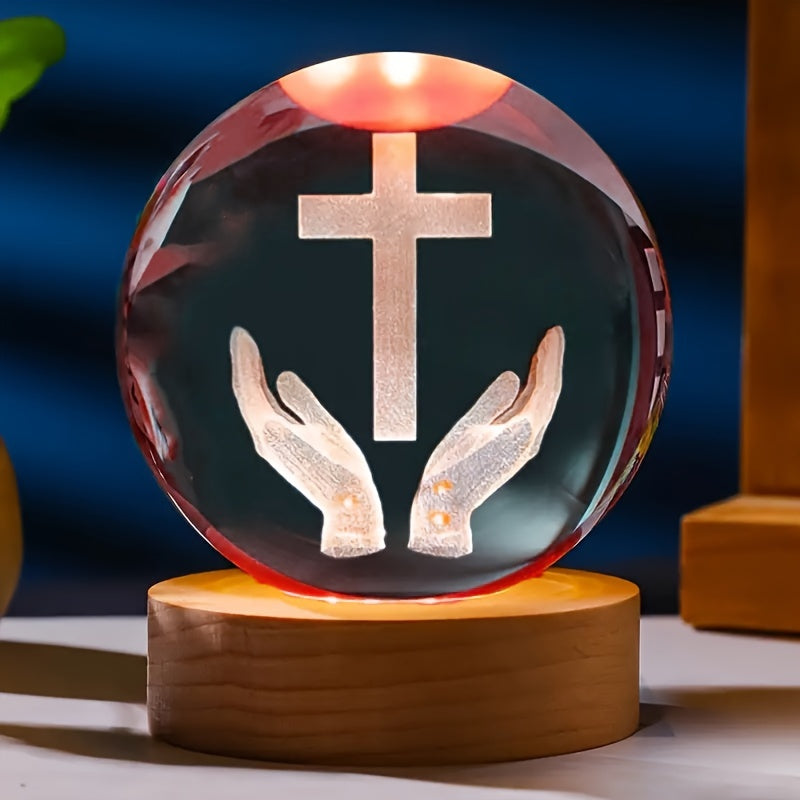 CrystalGlow Lamp - Elegant 3D Kristallen Nachtlicht