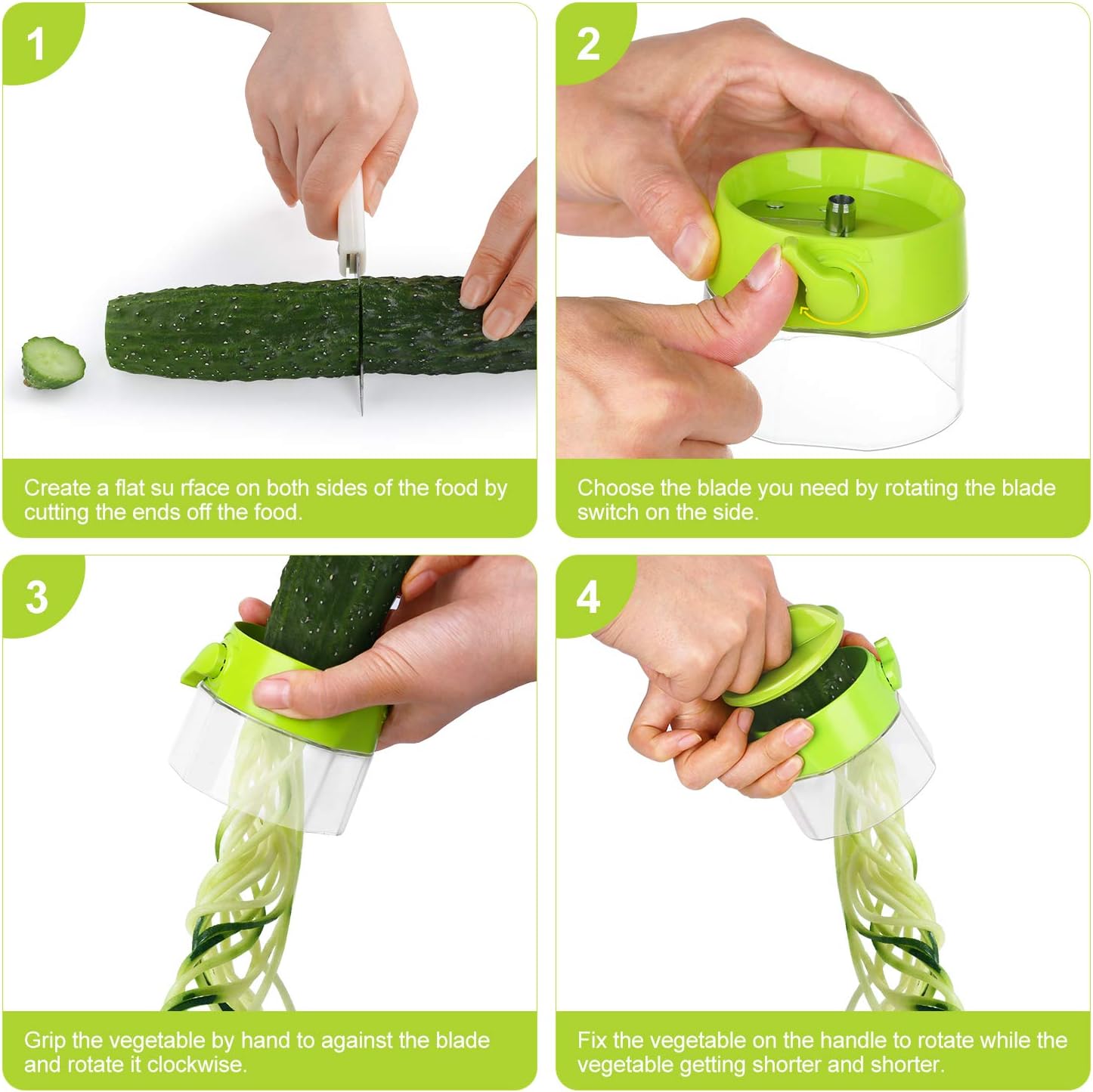 ZoodlePro - Multifunctionele Groente Spiraalsnijder