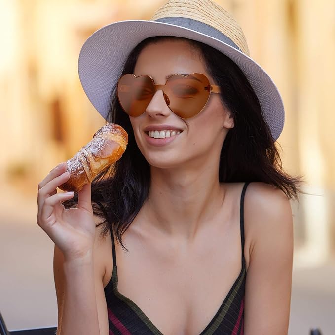 HeartGlare - Randloze Transparante Zonnebril voor Stijl