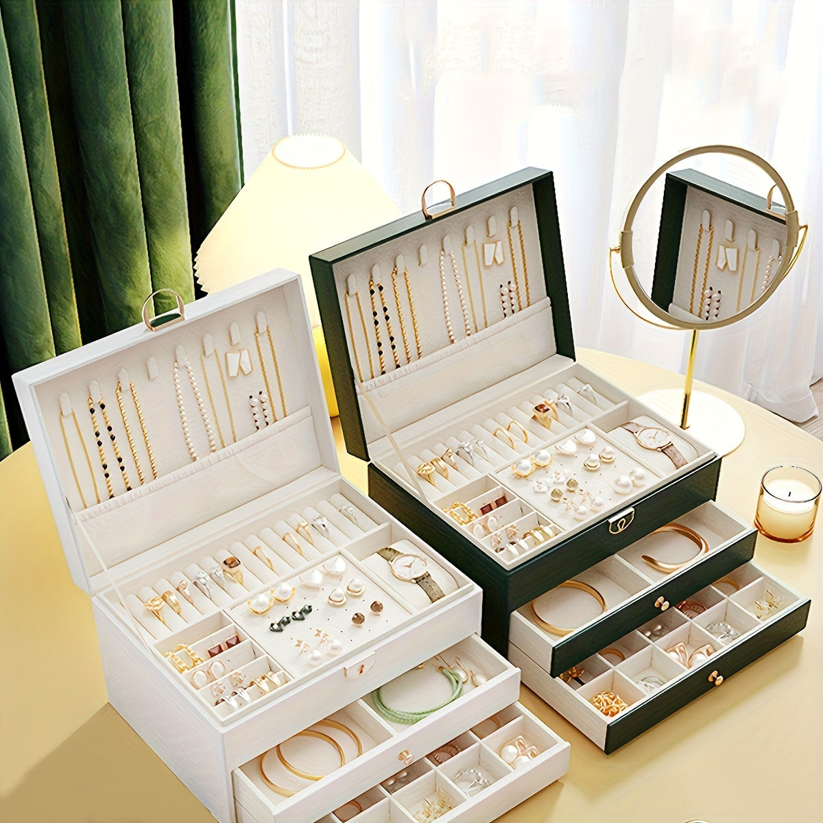 Elegance - Luxe Sieraden Organizer met Hoogwaardig Leer
