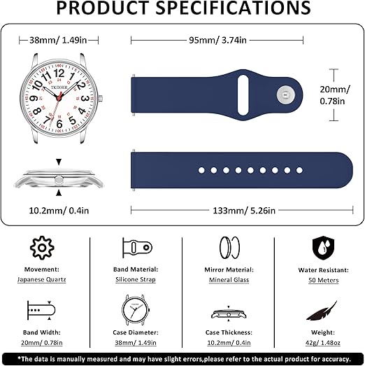 DennyCare - Waterdichte Medische Horloge voor Verpleegkundigen