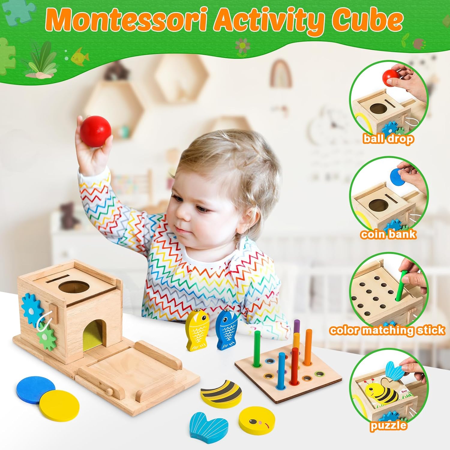 Educatieve Babyspeelgoed Set - Educatieve Speelset voor Groeiende Baby's