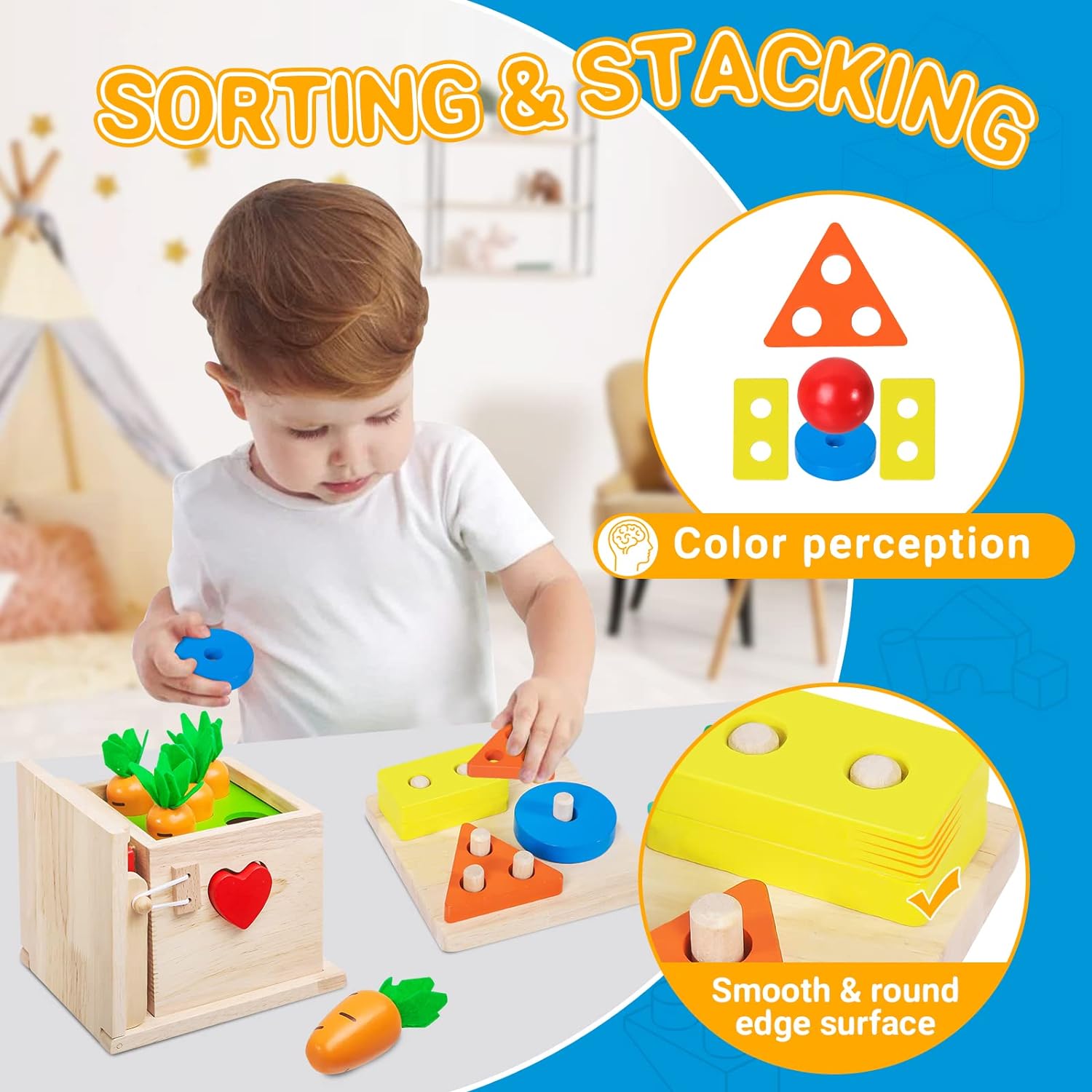 Educatieve Babyspeelgoed Set - Educatieve Speelset voor Groeiende Baby's