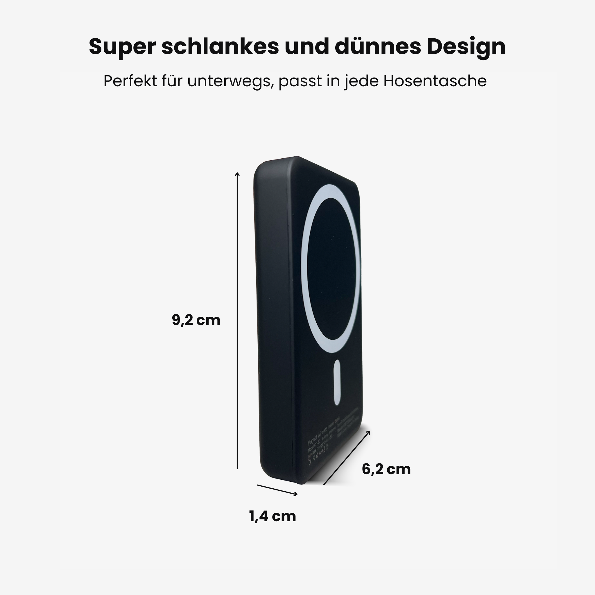 SlimCharge Powerbank - Draagbare Snellader met LED-indicator