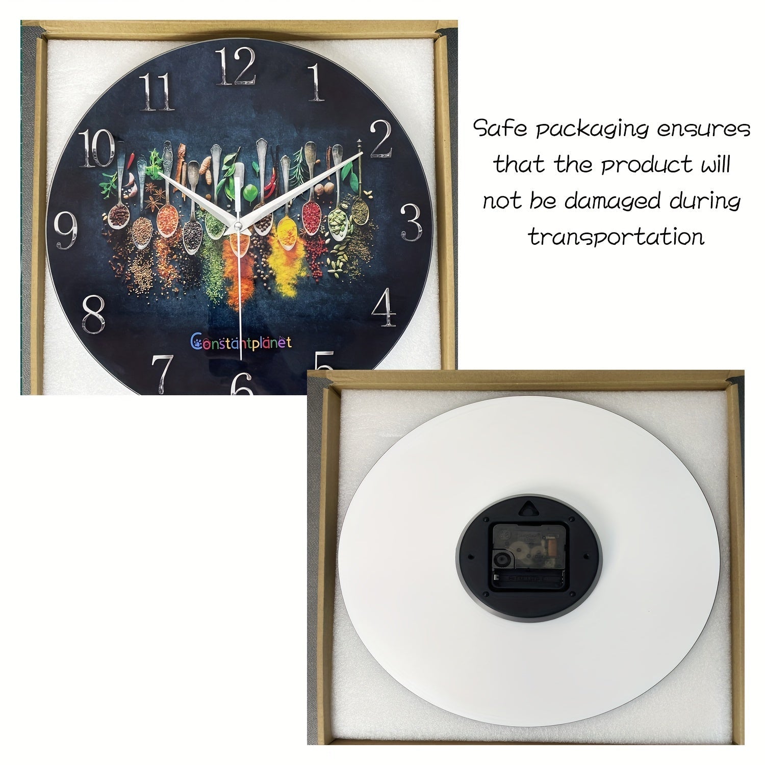 SpiceTime Clock – Luxe Stille Wandklok met Kruiden