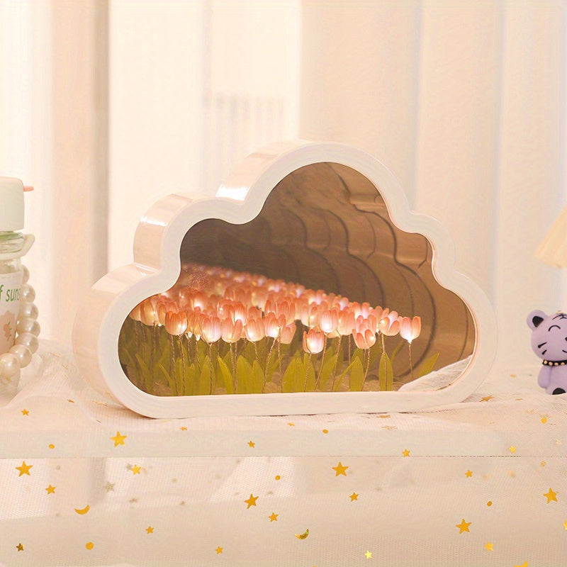 TulipGlow Lamp – LED Nachtlamp met Bloemenstijl