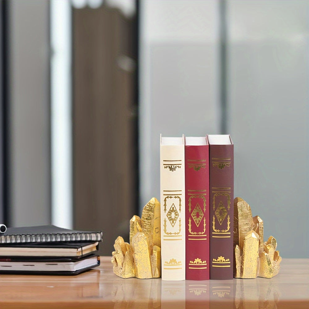 CrystalForm - Vintage Boekensteunen met Kristalontwerp