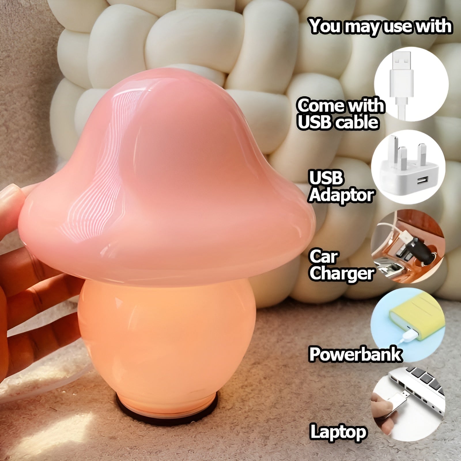 MushroomDream Lamp – Betoverende Glazen Verlichting met Paddenstoelenmotief
