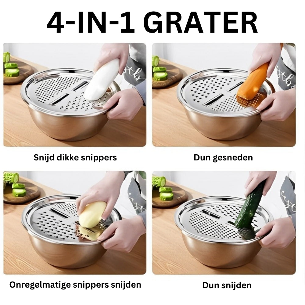 Master Chop - Stijlvolle 3-in-1 Snijlade van RVS