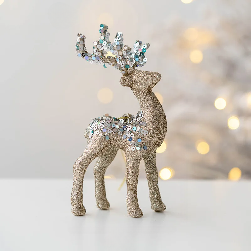 Sprankelend Hert Ornament – Luxe Kerstdecoratie voor een Feestelijke Sfeer