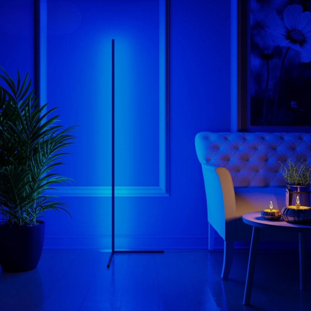 Minimalistische LED Vloerlamp – Moderne Kleurenlamp met Afstandsbediening