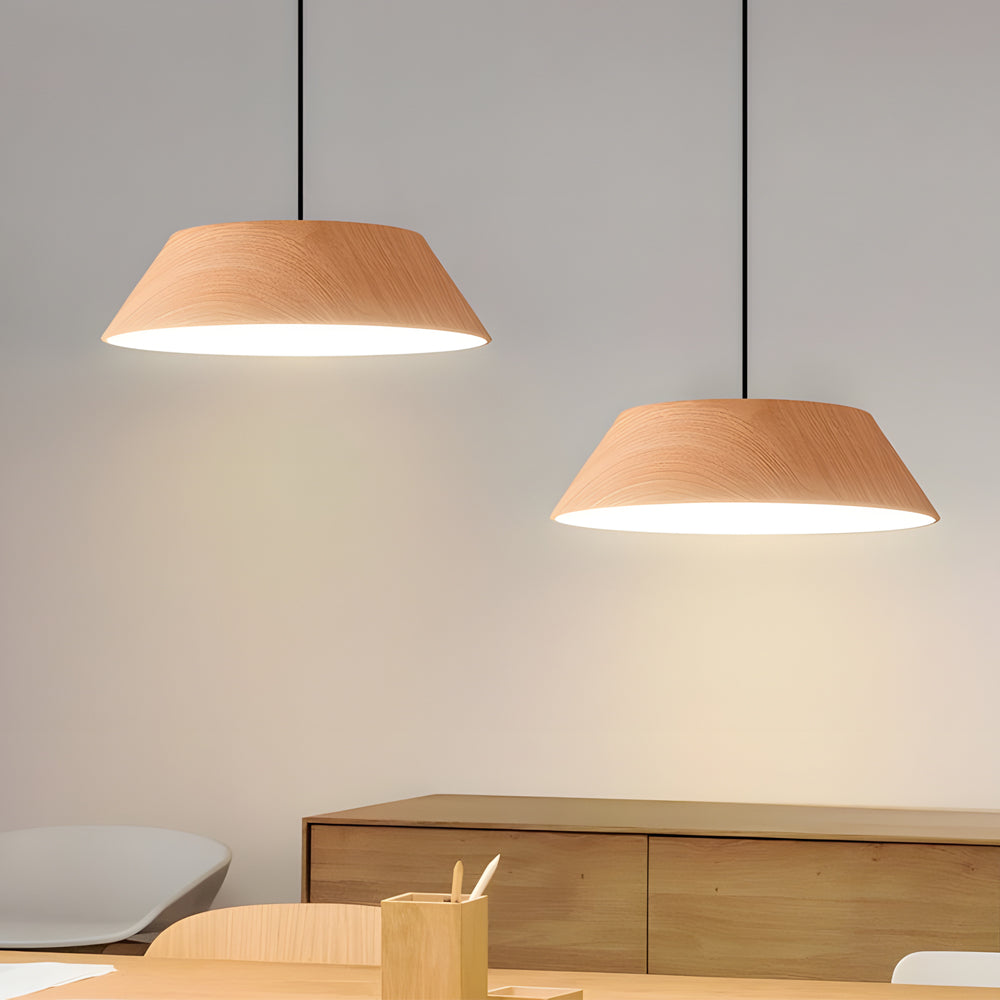 HarmonyGlow Pendant - Luxe Houten LED Hanglamp met Japanse Invloeden