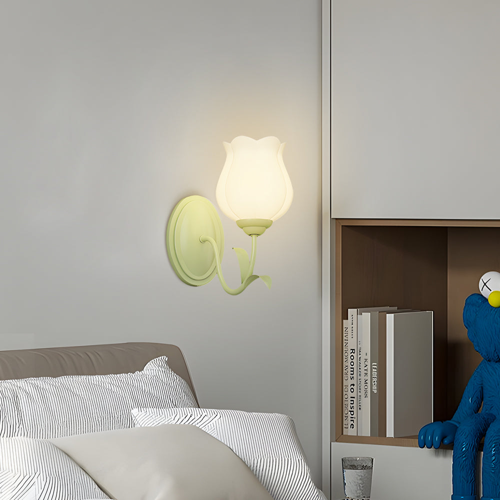 FloraGlow - 3D Glas Bloemenwandlamp voor Sfeerverlichting