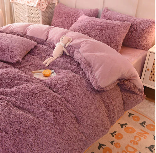 FluffCandy - Luxe Langharig Dekbedovertrek voor Winterse Warmte