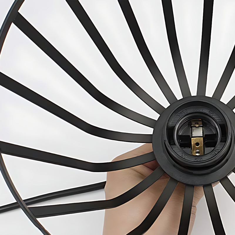 IronSphere Pendant - Zwarte Industriële Ijzeren Hanglamp voor Moderne Interieurs