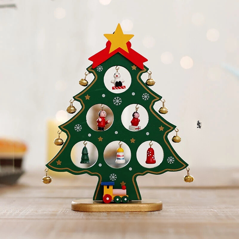 SapinElegant Kerst decoratie - Festieve Houten Mini-Kerstboom voor Jouw Ruimte