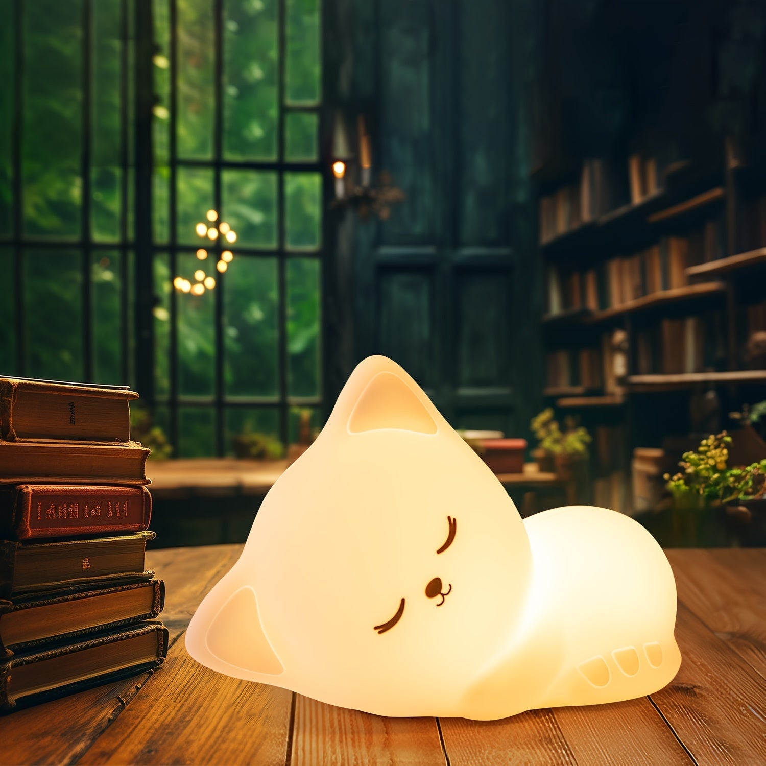 KittyGlow Lamp - Schattige Draadloze Kattennachtlamp