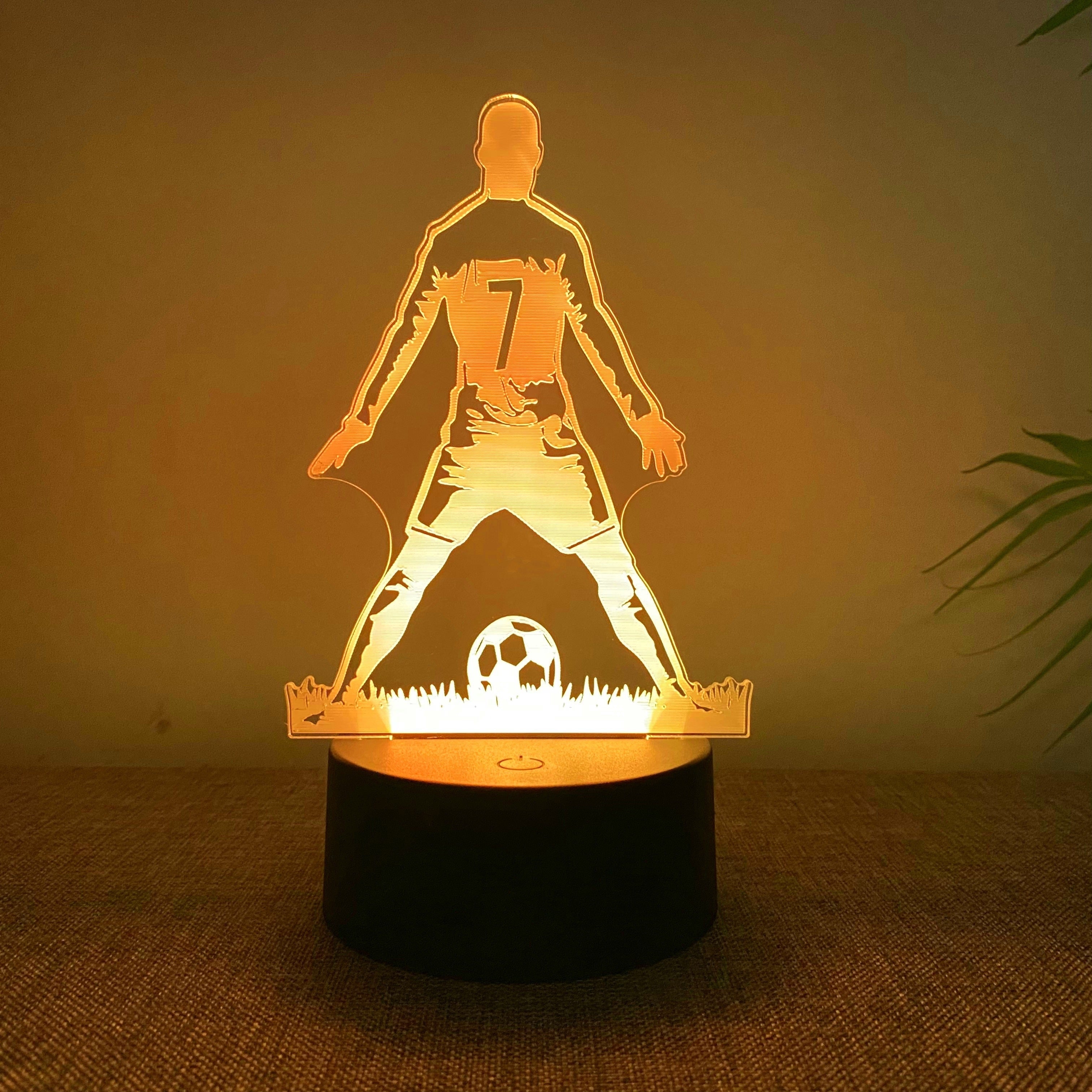 SportGlow – 3D Voetballer LED Sfeerlicht met Kleurverloop