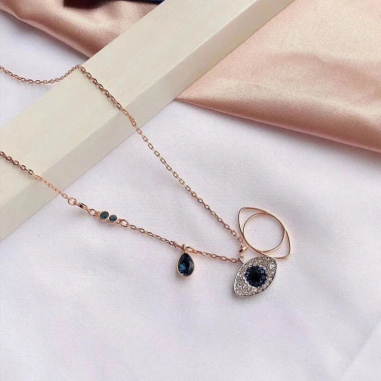 Amira's Enchanting Boze Oog Ketting en Armband Set