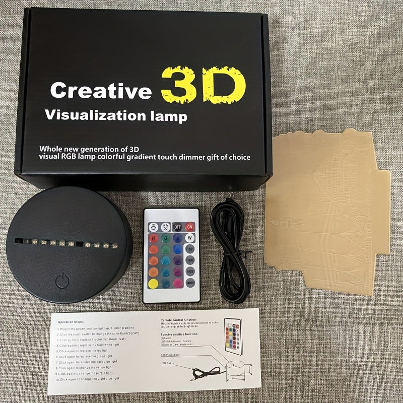 GlowSphere Lamp – 3D Nachtlamp met Afstandsbediening