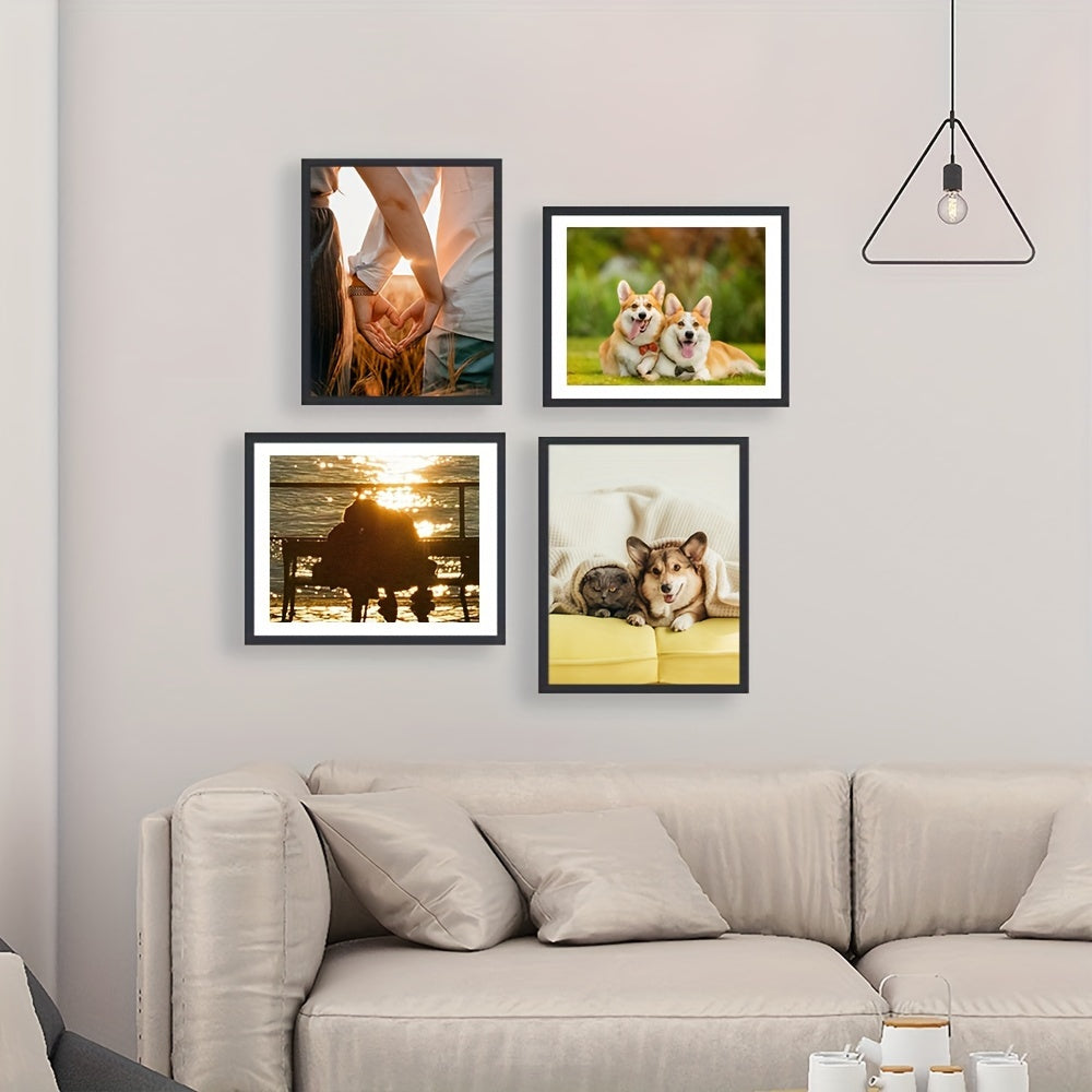 GalleryFrame – Set van 3 Zwarte Fotolijsten voor Wanden en Tafels
