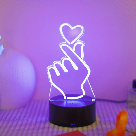 IllumiHeart - Kleurrijk LED Nachtlampje met Touchbediening
