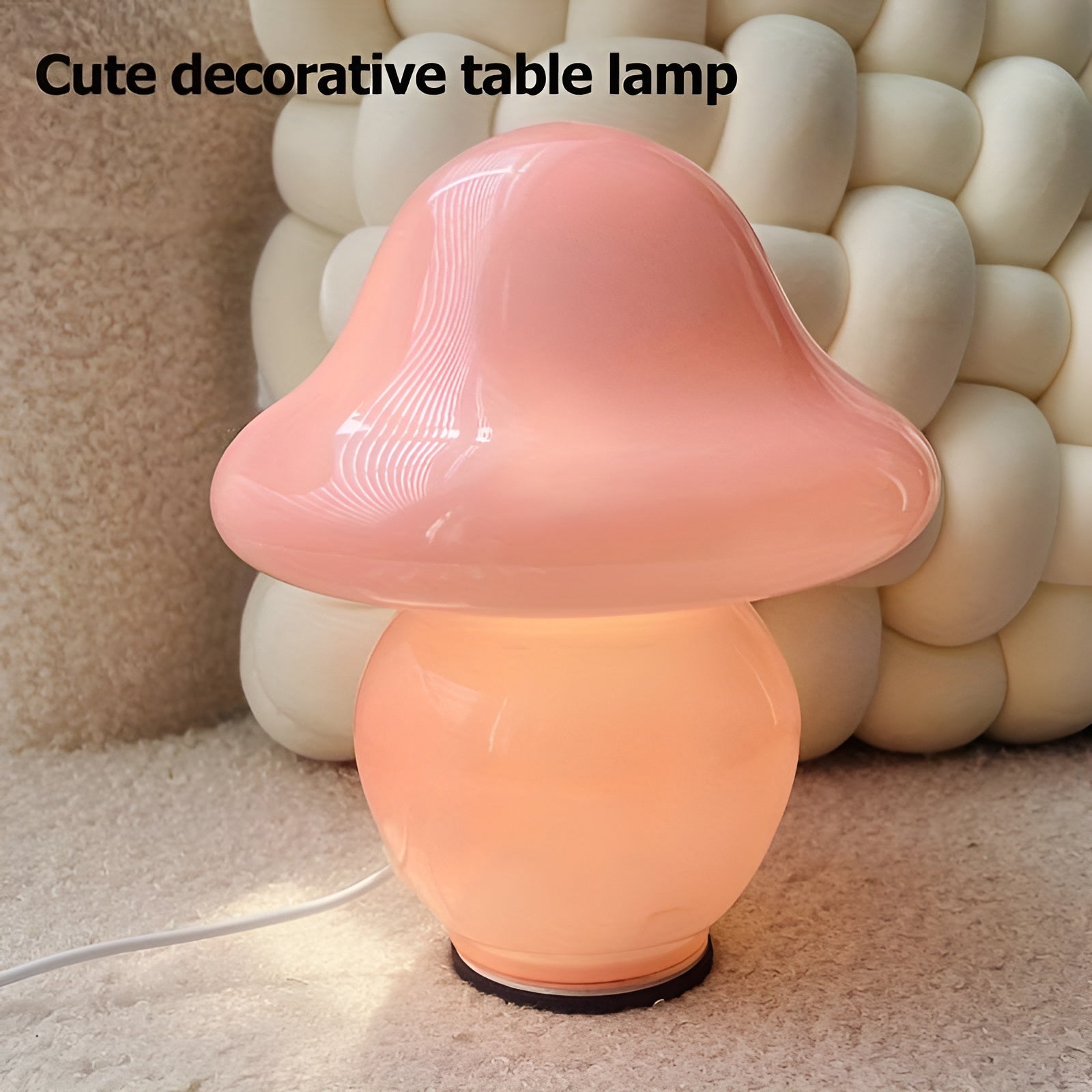 MushroomDream Lamp – Betoverende Glazen Verlichting met Paddenstoelenmotief