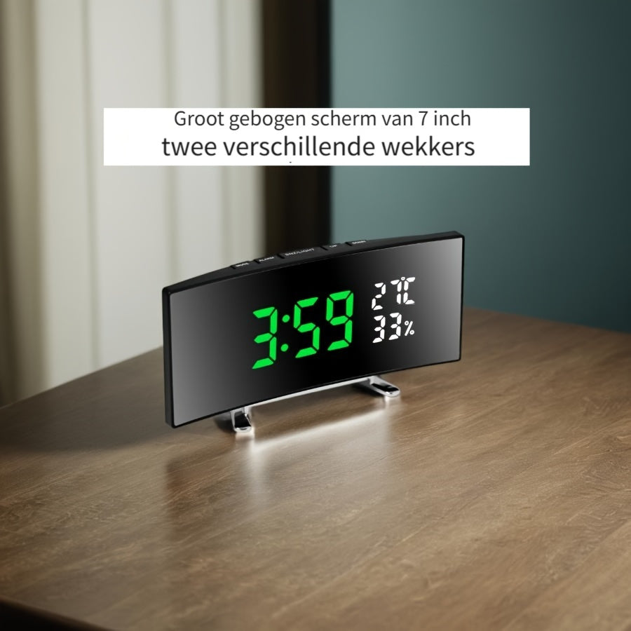 SmartClock - Slimme LED Wekker met USB-Functie