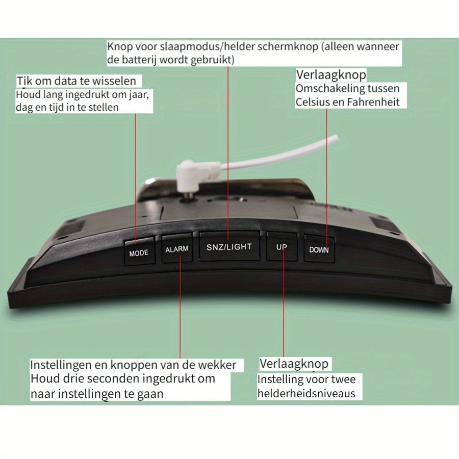 SmartClock - Slimme LED Wekker met USB-Functie