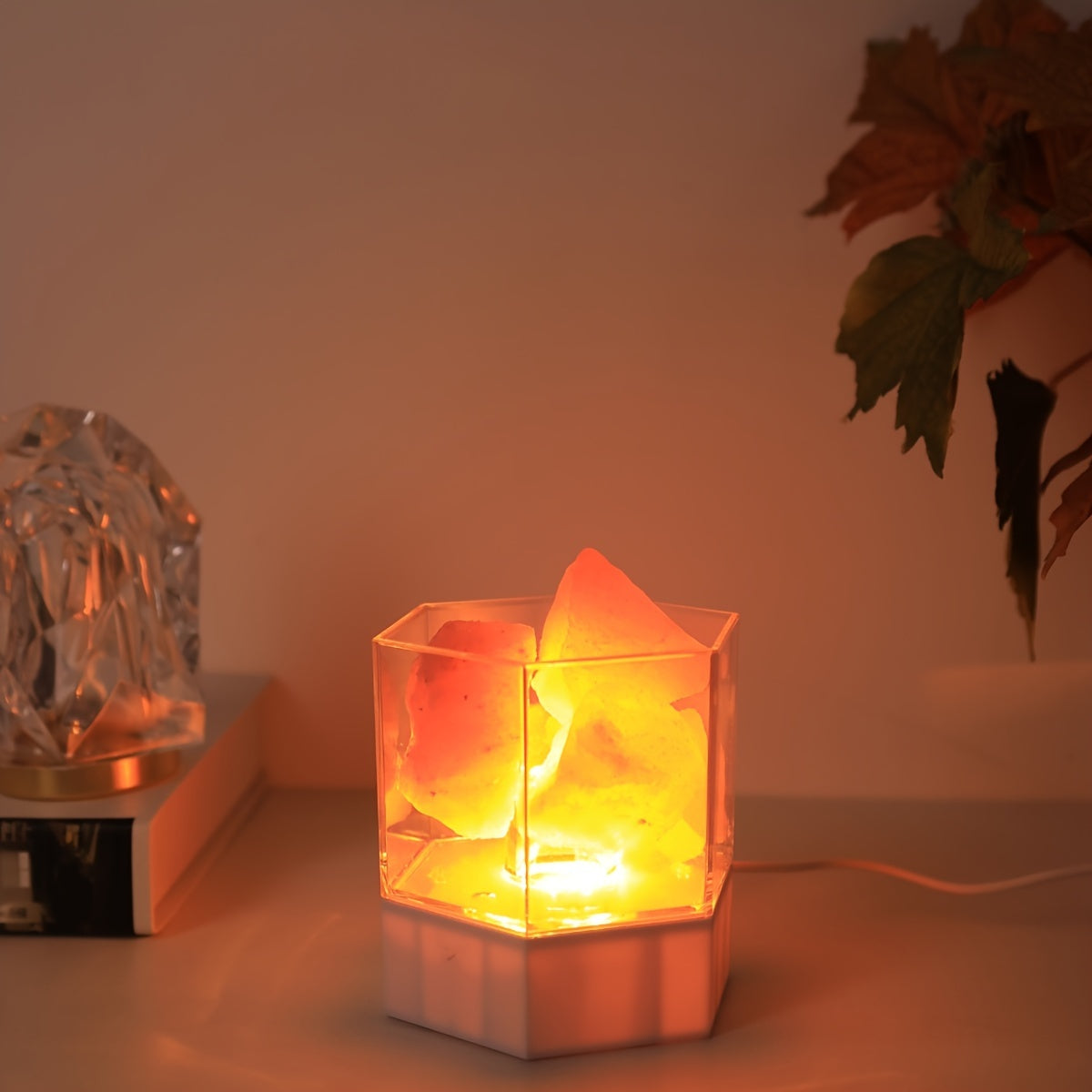 HimalayanGlow Lamp – Sfeervolle Zout Nachtlamp met USB