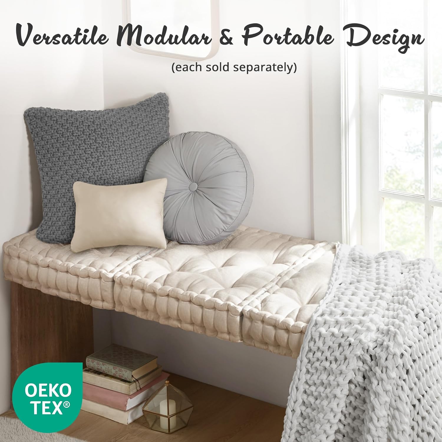 ZenComfort - Luxe Chenille Meditatiekussen voor de Vloer