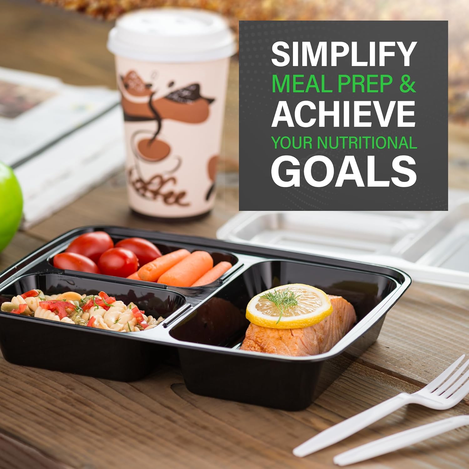 PrepMaster - Bento Dozen 3 Compartimenten 900ml (20 stuks)