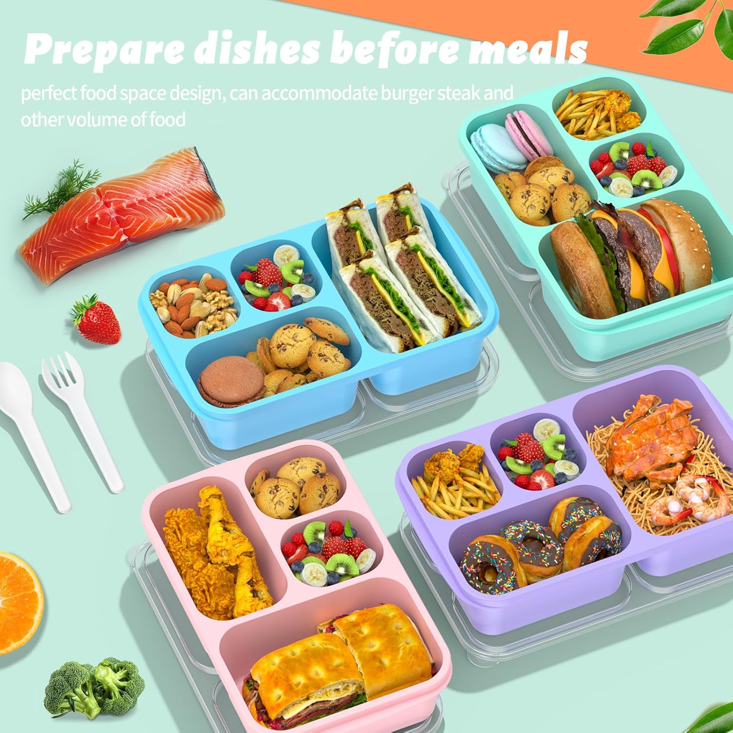 BentoBox - Stijlvolle Maaltijd Containers Set 4-delig