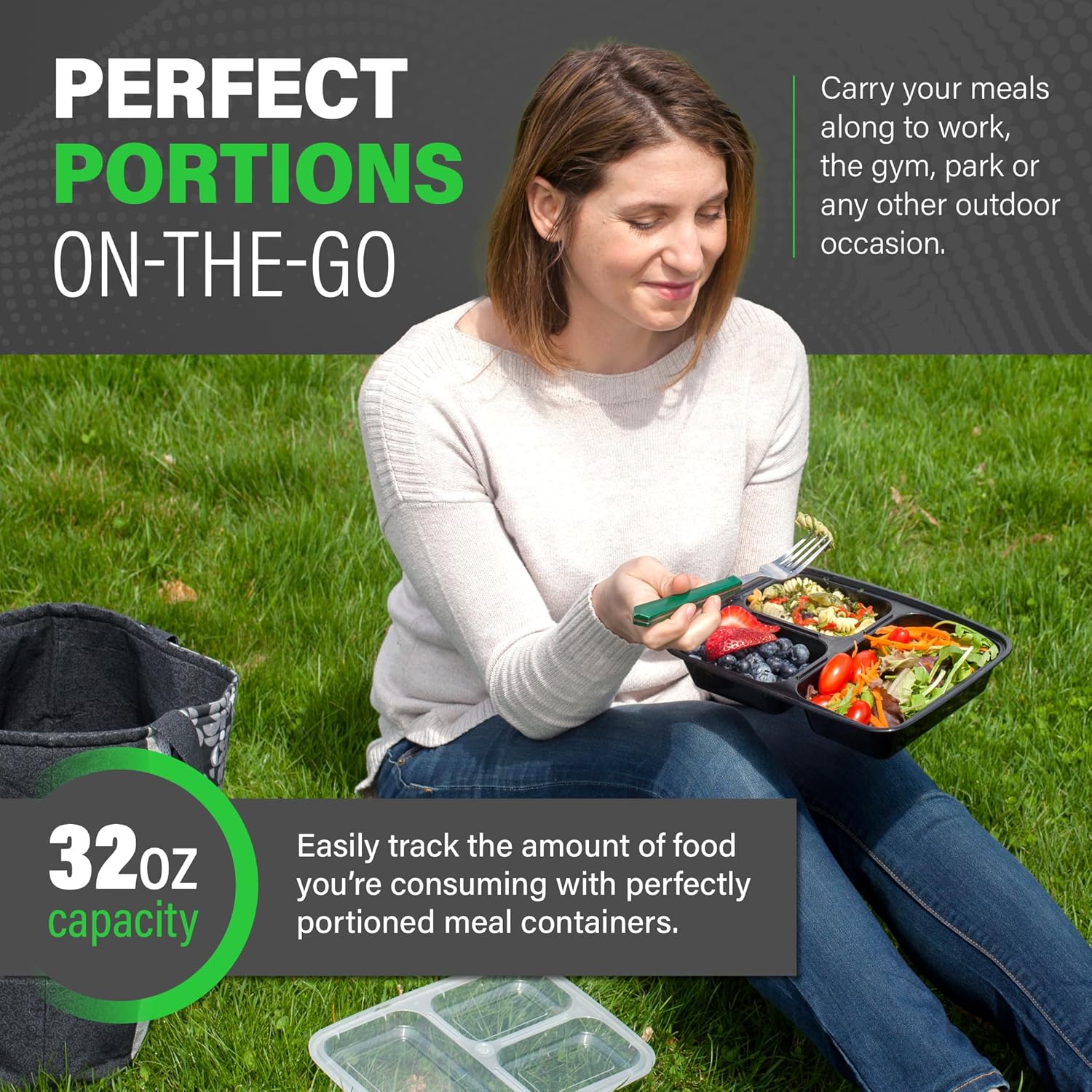 PrepMaster - Bento Dozen 3 Compartimenten 900ml (20 stuks)