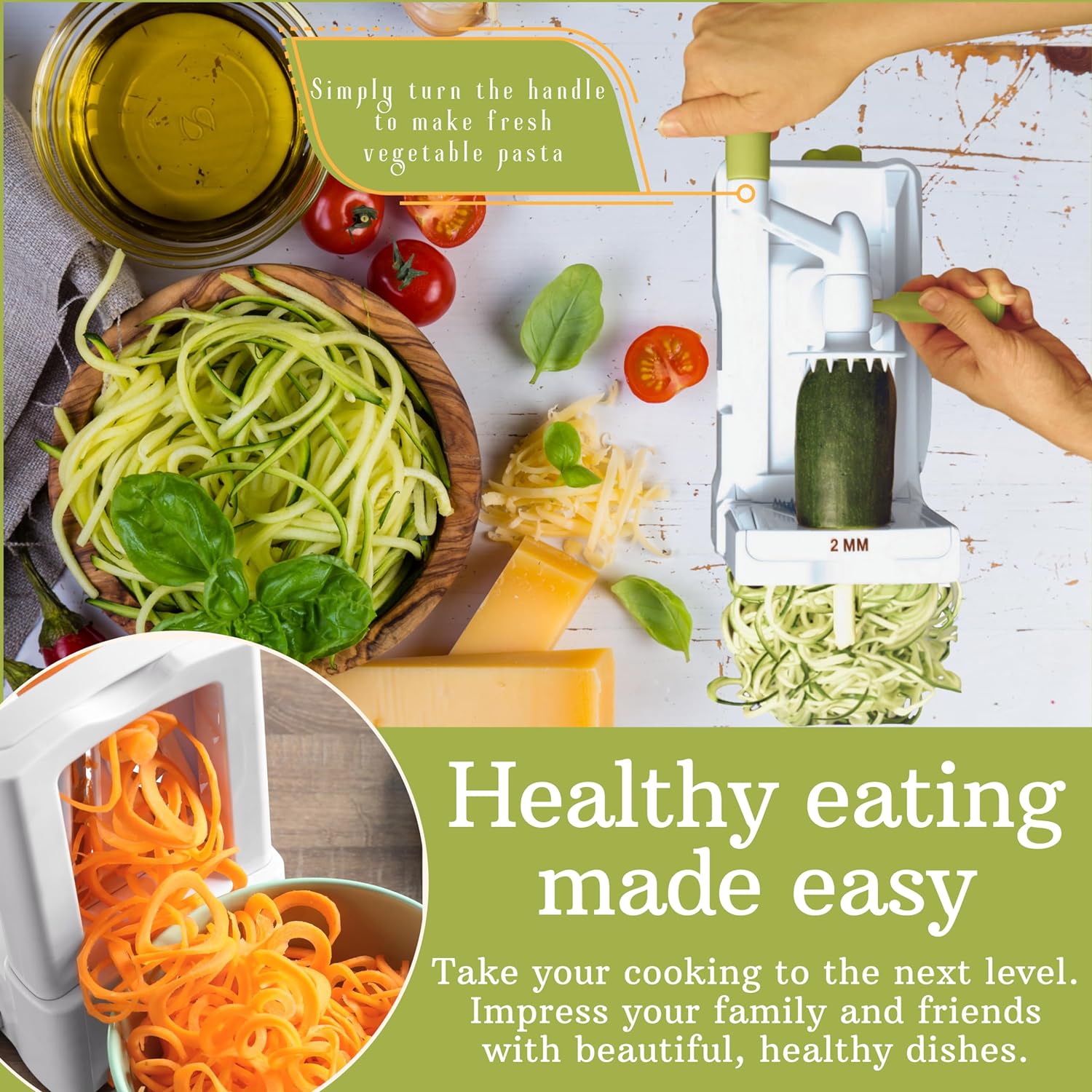 SpiralSlice – 5-Delige Robuuste Groentesnijder