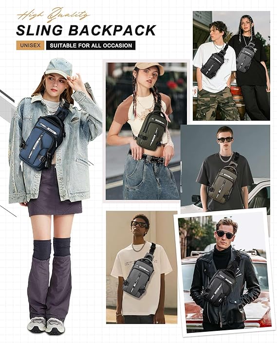 UrbanLite - Stijlvolle Crossbody Rugzak voor Dagen in de Stad