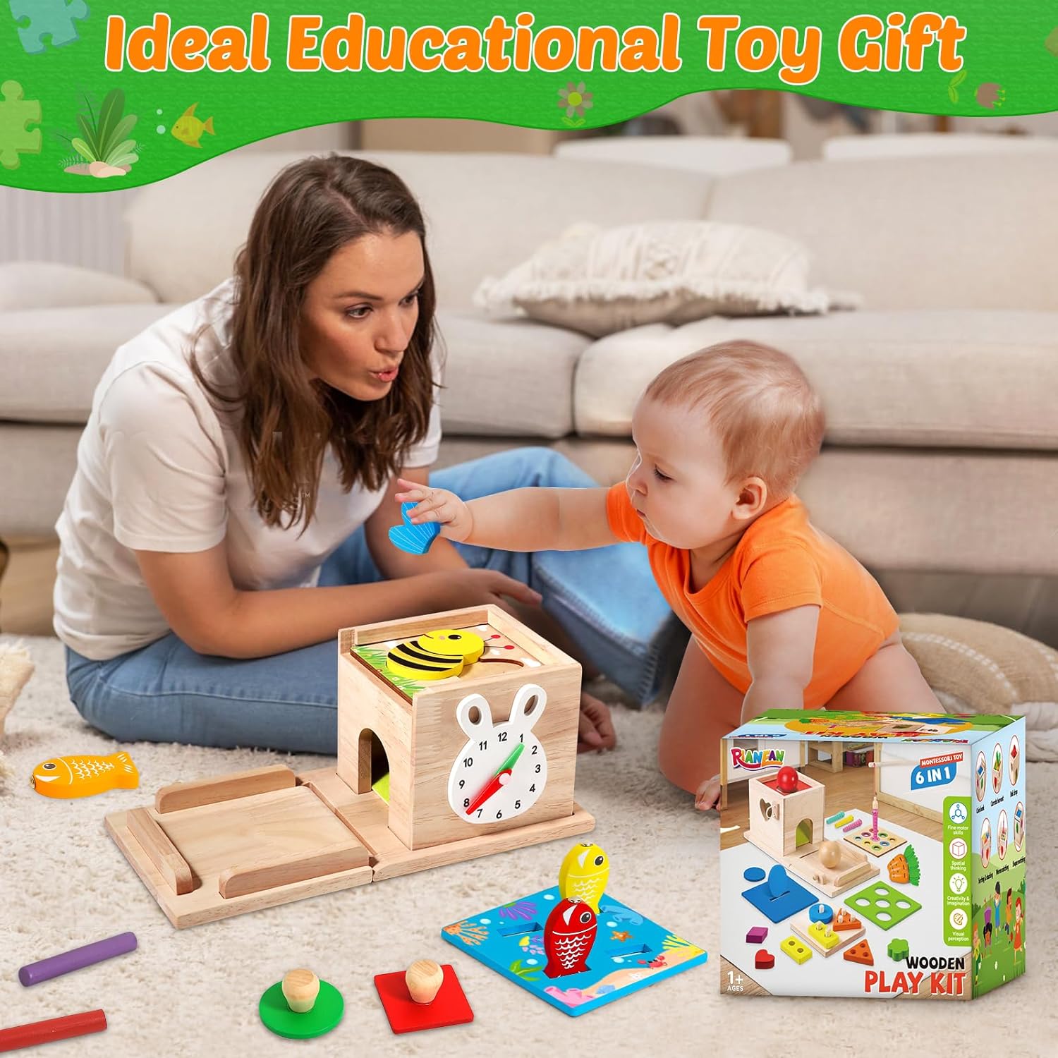 Educatieve Babyspeelgoed Set - Educatieve Speelset voor Groeiende Baby's