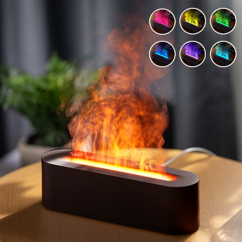 FlameGlow – USB Aromalamp met Kleurige Vlammen