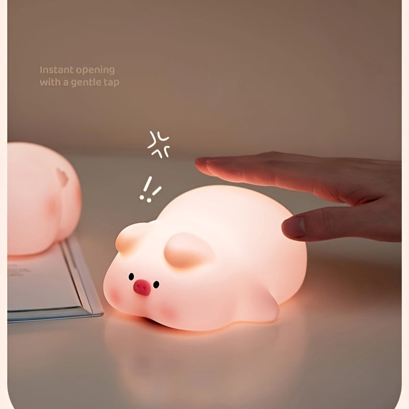PiggyGlow – Schattige Roze LED Nachtlamp voor Kids
