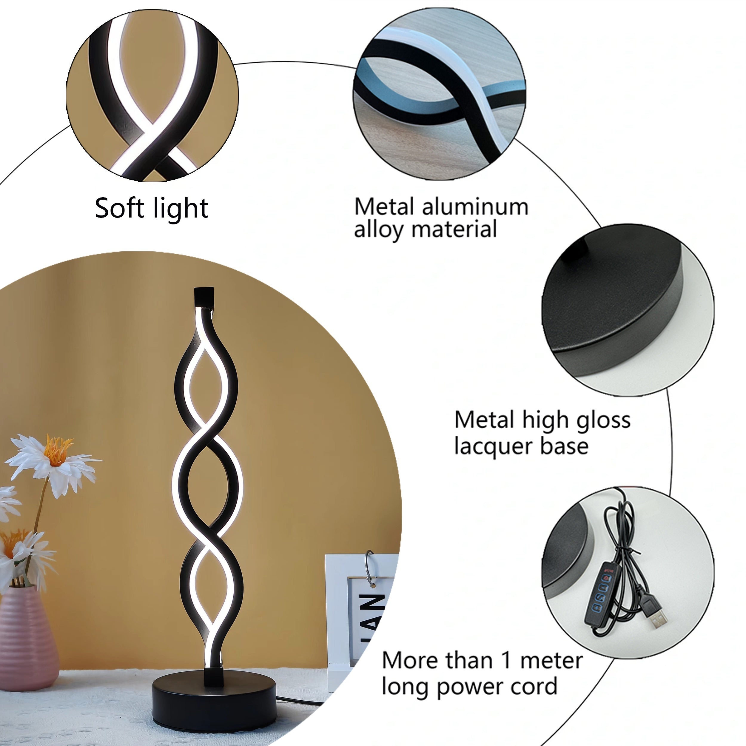 SeaWave Desk Lamp – Moderne Aluminium LED Verlichting