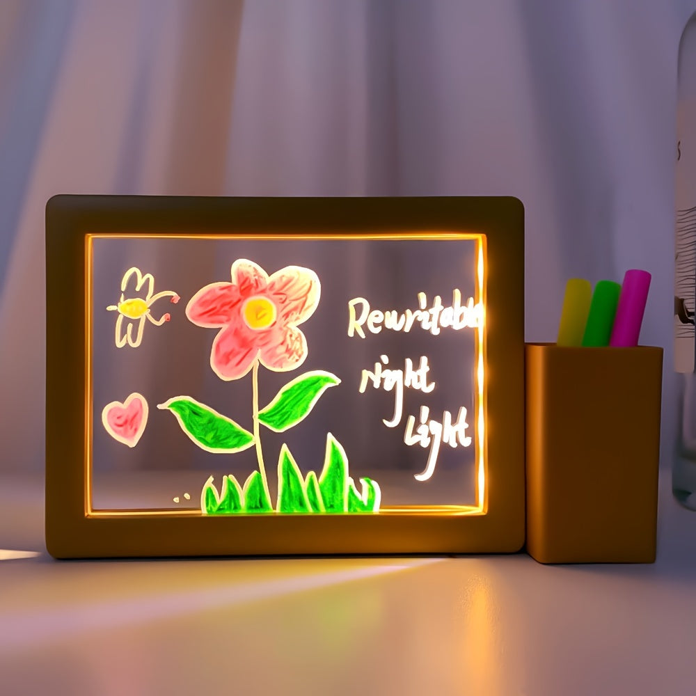 GlowNote Lamp – Moderne LED Nachtlamp met Schrijfbaar Bord