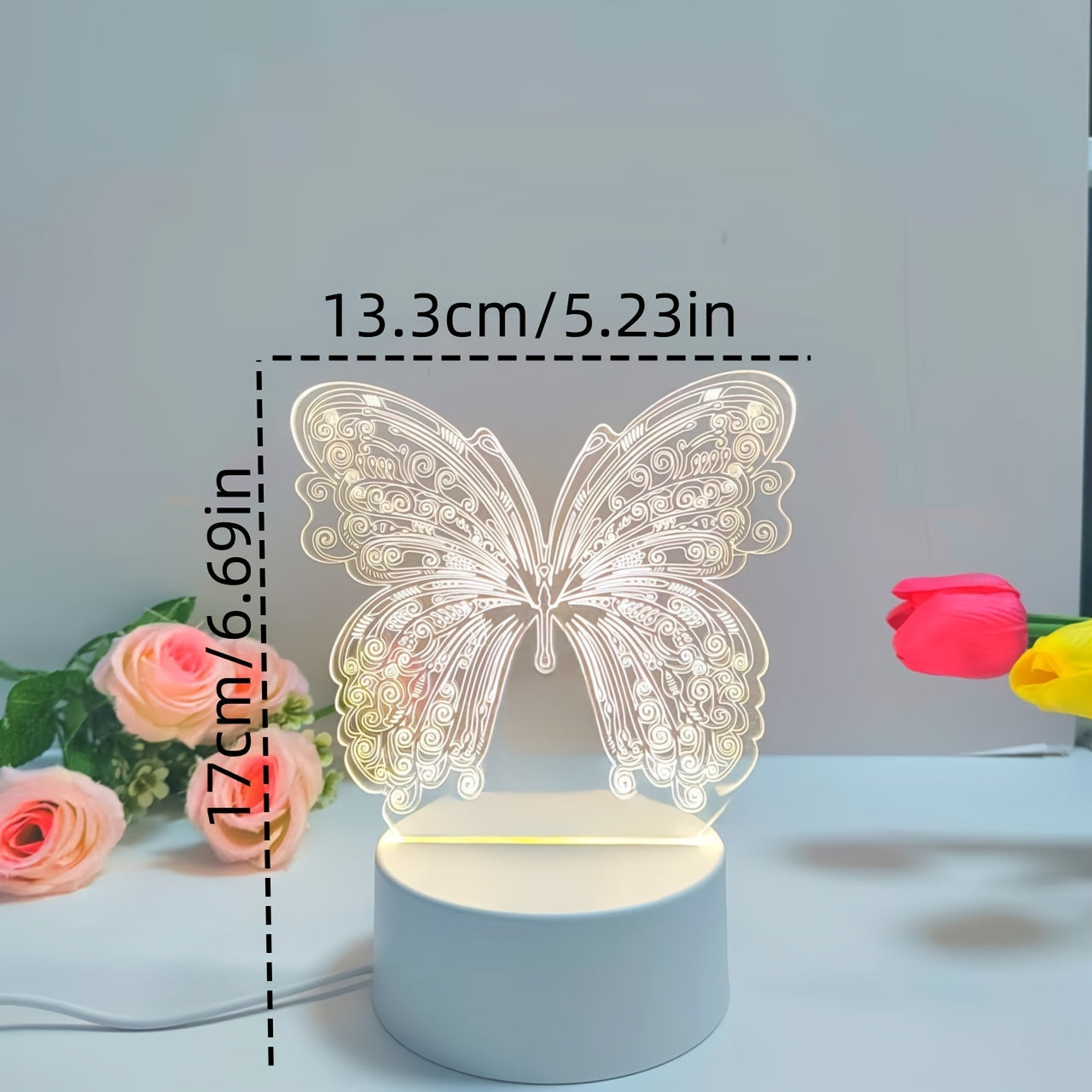 ButterflyGlow Lamp - Geometrische 3D LED Nachtverlichting