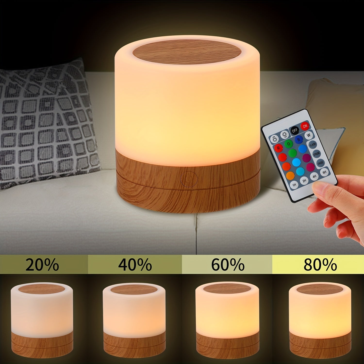 LightAura - RGB Touch Tafellamp met Afstandsbediening