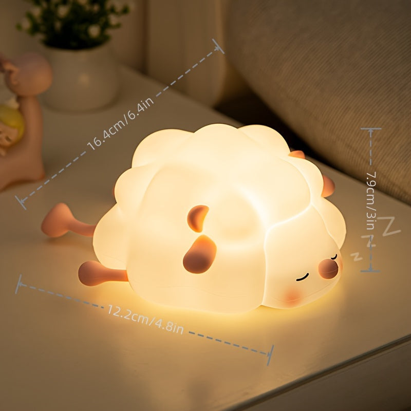 SheepGlow - Roze LED Nachtlamp met USB Oplaadfunctie