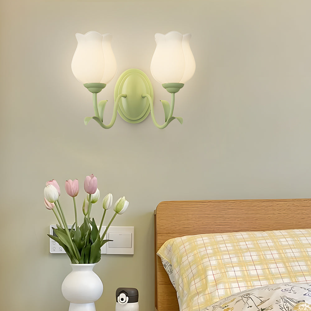 FloraGlow - 3D Glas Bloemenwandlamp voor Sfeerverlichting