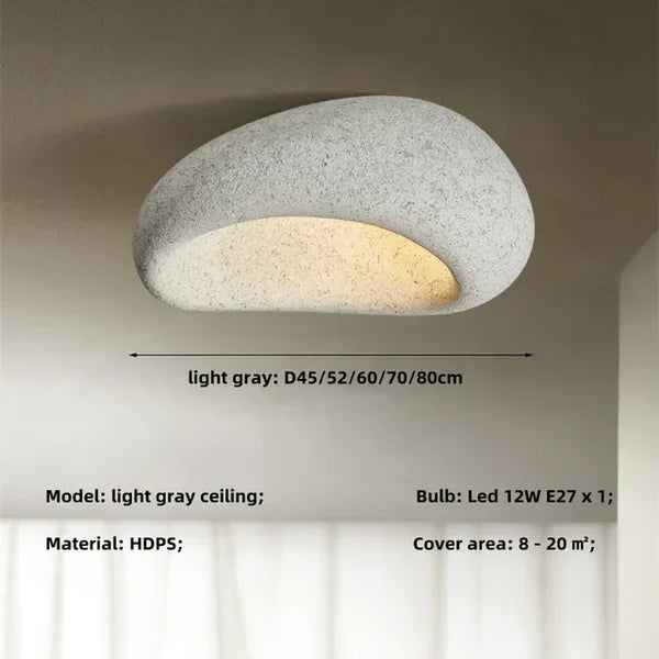 SereneAura Ceiling Light – Natuurlijke Wabi Sabi Verlichting