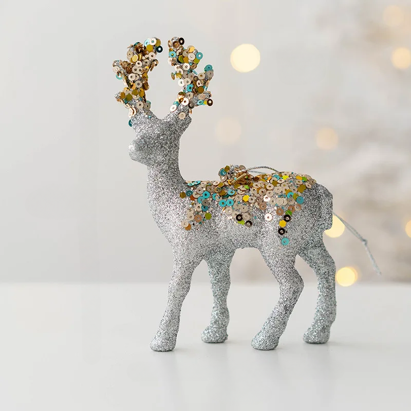 Sprankelend Hert Ornament – Luxe Kerstdecoratie voor een Feestelijke Sfeer