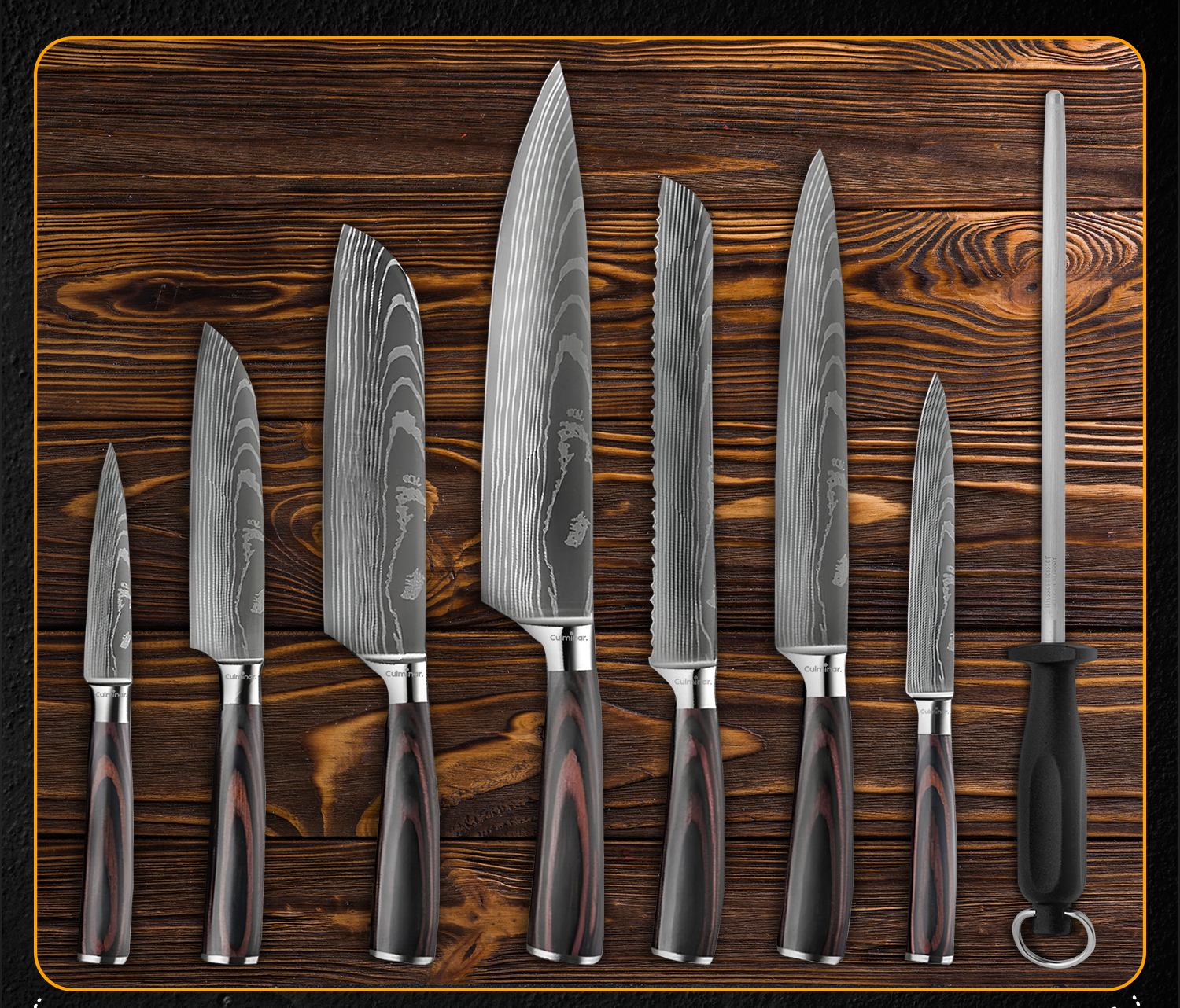 CulinaryMaster - Luxe Japanse Messen Set van 7