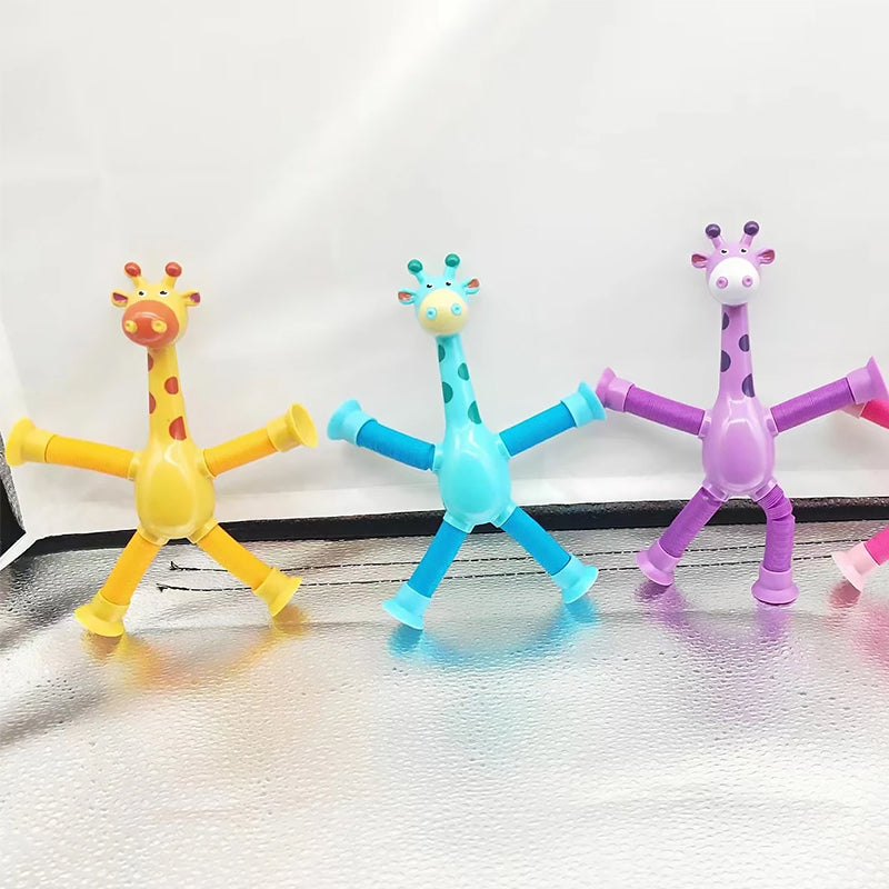 StretchGiraffe - Flexibel Zuignap Speelgoed voor Kinderen