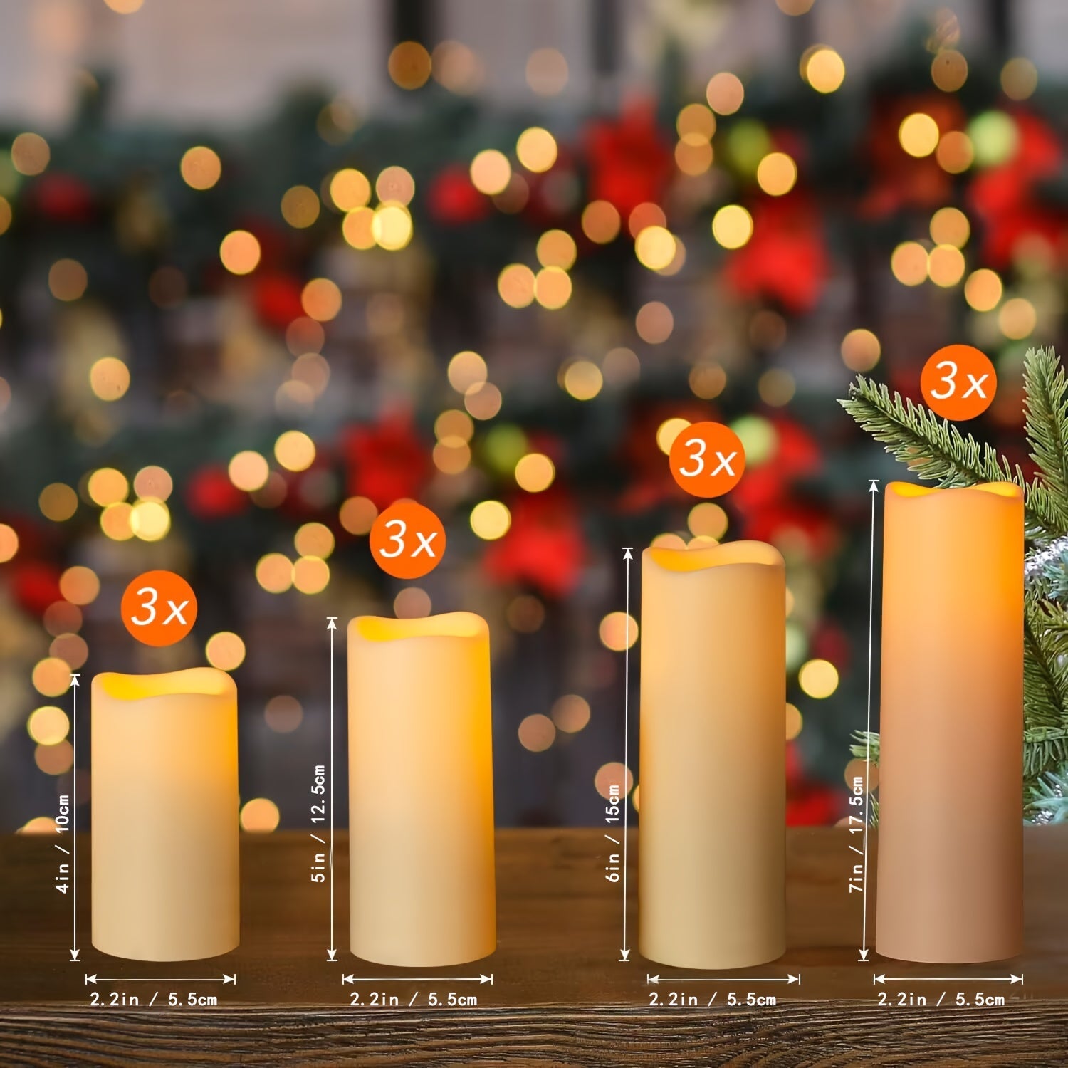 GlowFlame - Set van 12 LED Kaarsen met Afstandsbediening